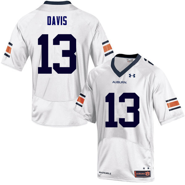 Auburn Tigers Men's Javaris Davis #13 White Under Armour Stitched College NCAA Authentic Football Jersey KFN1474YX